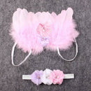 Angel Feather Wings For Newborn Infant Baby Photo Props Party Costume Dress fgd