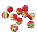 10Pcs Rainbow EVA Foam Sponge Golf Tennis Ball Swing Practice Training NSW