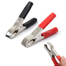 2 Pairs of Metal Car Vehicle Battery Test Lead Clips Crocodile Alligator Clamps