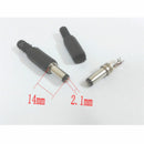 30pcs 2.1x5.5mm Male Barrel DC Power Plug Socket Jack Connector Black EAT