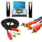 1.5m Twin RED WHITE 2x RCA PHONO Audio LEFT RIGHT Cable Male to Male Le APP