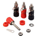 10pcs 4mm Banana Socket Binding Post Nut Plug Jack Male Connector Red and Black