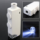 160X - 200X Zoom Mini Lighted Microscope Jewelers Loupe Magnifying Glass ert