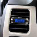 Blue Backlight Clip-on Clock Thermometer Calendar Car Auto Bicycle Digital YGV