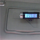 Blue Backlight Clip-on Clock Thermometer Calendar Car Auto Bicycle Digital GOE