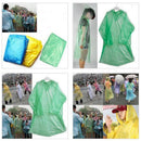 10 X FESTIVAL WATERPROOF PONCHO DISPOSABLE EMERGENCY HOODED RAINCOAT CAMPI RZH