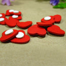 Mini 100X Wooden Red Love Heart Sponge Stickers Del Fridge/Wall Decor DIY