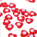 Mini 100X Wooden Red Love Heart Sponge Stickers Del Fridge/Wall Decor DIY