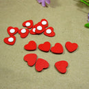 100Pcs  Mini Wooden Red Love Heart Sponge Stickers Del Fridge/Wall Decor fg