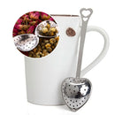 Mini Cute Heart Stainless Steel Tea Infuser Spoon Strainer Steeper Handle RJX