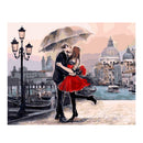 DIY Romantic Lover Oil Painting By Numbers On Canvas Hand Painted JMU