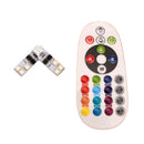 2 Pcs T10 6SMD 5050 RGB LED Car Dome Reading Light Lamp Bulb w/ Remote EET