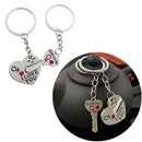 Romantic Couple Keychain Keyring Keyfob Valentine's Day Lover Gift Heart K LGD