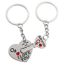 Romantic Couple Keychain Keyring Keyfob Valentine's Day Lover Gift Heart K LGD