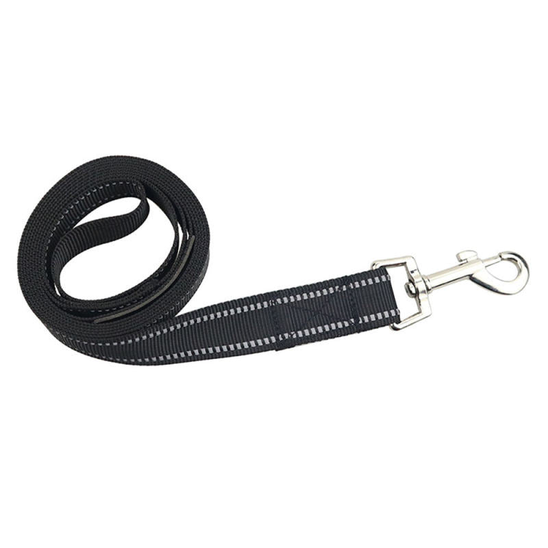 2x Strong Nylon Dog Pet Lead Leash With Clip For Collar Harness Black QYG PHP