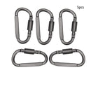 5pcs Ideal Aluminum Carabiner D-Ring Key Chain Keychain Clip Hook Outdoor  PUD