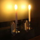 Solar Powered Candle Light Wall Lamp Landscape Window Wall Light Decor Pra PHY