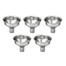 5X Stainless Steel Round Shaped Wide Mouth Hip Flask Funnel For Alcohol Bottle