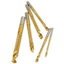 6pcs HSS High Speed White Steel Twist Drill Metal Bit Set For Rotary