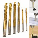 6pcs HSS High Speed White Steel Twist Drill Metal Bit Set For Rotary