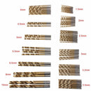 99X High Speed Steel Plated Titanium Twist Drill Straight Shank Drill Hand AOR