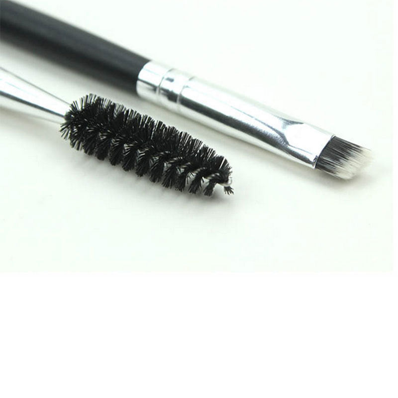 Eyebrow Brush Dual-ended Brow Eyeliner Angled Cut Spoolie Brush Makeup Tool
