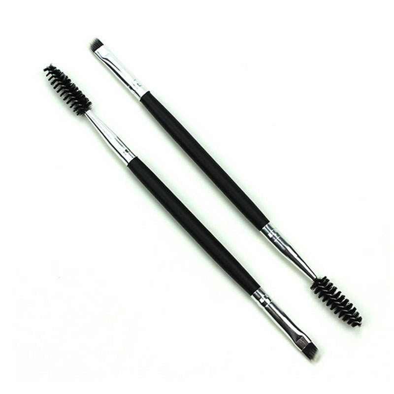 Eyebrow Brush Dual-ended Brow Eyeliner Angled Cut Spoolie Brush Makeup Tool