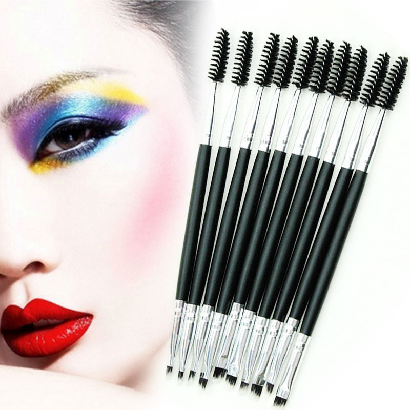Eyebrow Brush Dual-ended Brow Eyeliner Angled Cut Spoolie Brush Makeup Tool