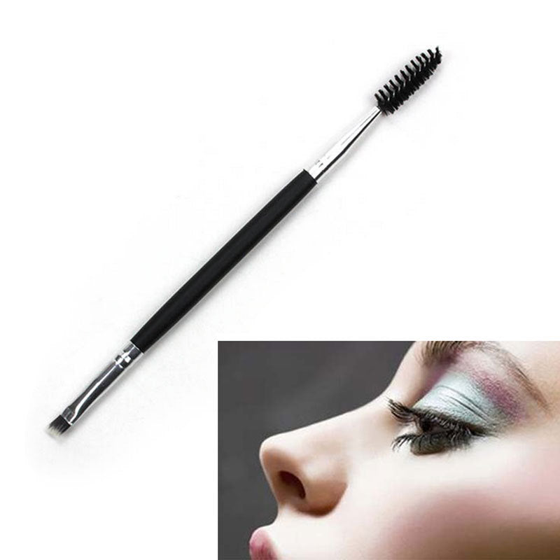 Eyebrow Brush Dual-ended Brow Eyeliner Angled Cut Spoolie Brush Makeup Tool