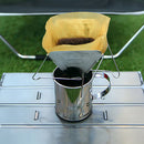 1PCS Outdoor Camping Folding Portable Coffee Drip Rack Stainless Steel  RQK