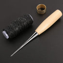 Delicated Leather Craft Hand Stitching Carving Sewing Tool Awl Thimble Kit DOE