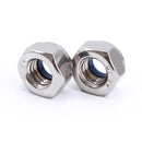 165pcs Boxed 304 Stainless Steel Nylon Lock Nut Locknut Self-Locking Nut VEI