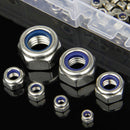 165pcs Boxed 304 Stainless Steel Nylon Lock Nut Locknut Self-Locking Nut VEI