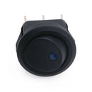 20X Round Rocker Switch 12V With Blue LED Light Dot Car Auto Rv Boat Toggle QKU