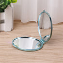 Hollow Outside Portable Mini Pocket Makeup Mirror Double-Folded Side V TZW