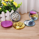 Hollow Outside Portable Mini Pocket Makeup Mirror Double-Folded Side V TZW
