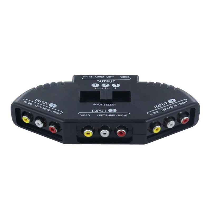 Audio Video AV Adapter Converter 3-Way RCA Switch Box Output Devices PS2 to HDMI