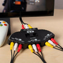 Audio Video AV Adapter Converter 3-Way RCA Switch Box Output Devices PS2 to HDMI