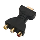 HDMI To 3 RGB RCA Video Audio Adapter AV Component Converter ABS Plug an NEI