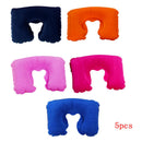 5X Inflatable U Shaped Travel Head Neck Rest Air Cushion Pillow PVC Flo SMJ