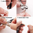 2x 3-in-1 Fishing Quick Knot Tying Tool Fly Line Clippers Retractor Lin TWF HAQ