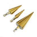 3X Titanium Coated Steel Quick-change Hex Shank Stepped Drill Bits M2 Tool fgd