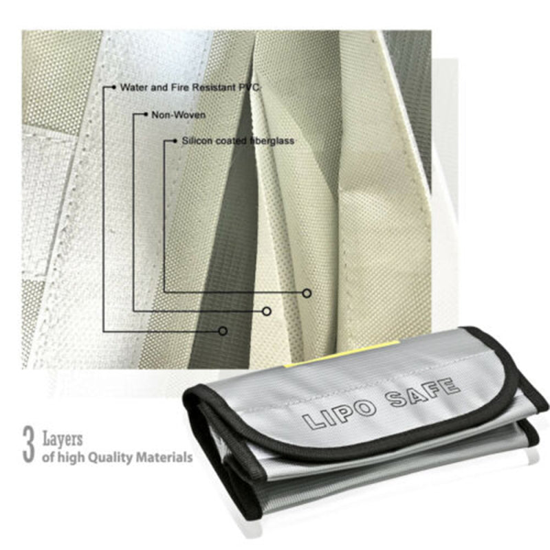 RC Lipo Battery Safe Bag Fireproof Explosion Proof Sack for Charge UEU
