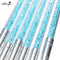 6PCS/Set Nail Art Carving Brush Set Blue Rhinestone Handle Gel Polish P YJR KPL
