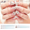 6PCS/Set Nail Art Carving Brush Set Blue Rhinestone Handle Gel Polish P YJR KPL