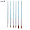 6PCS/Set Nail Art Carving Brush Set Blue Rhinestone Handle Gel Polish P YJR KPL