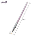 7PCS Rhinestones Handle Painting Pen UV Gel Drawing Brush Liner Nail A ONA