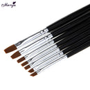 7pcs/set Nail Art Gel Design Pen PaInting Polish Brush Dotting Drawing To COD