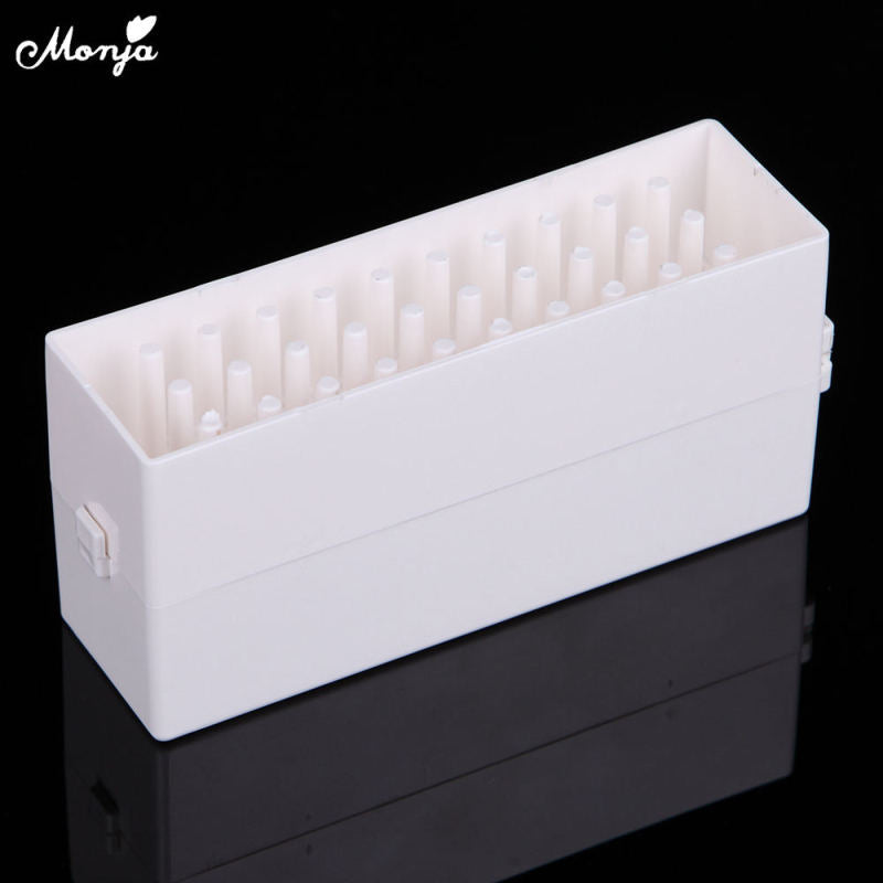 30 Holes Acrylic Nail Art Drill Bit Holder Stand Storage Container Case Ma CKE