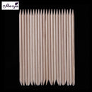 20Pcs Nail Art Orange Wood Stick Cuticle Pusher Remover Pedicure Manicur UAE
